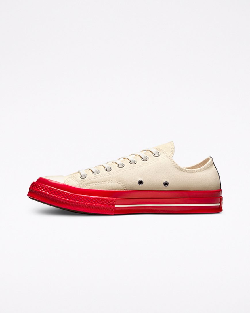 Pánské Boty Nízké Converse x Comme des Garçons PLAY Chuck 70 Červené | CZ XWGA76